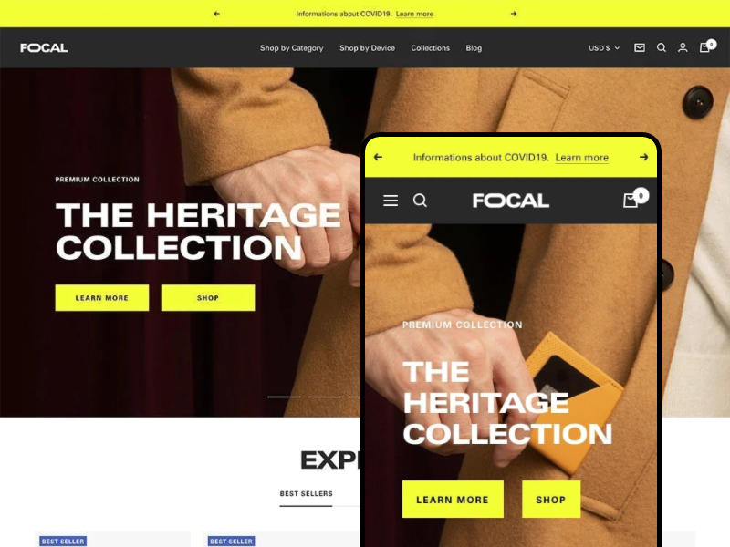 Shopify官方主题-Focal-数码、服装、手表、饰品